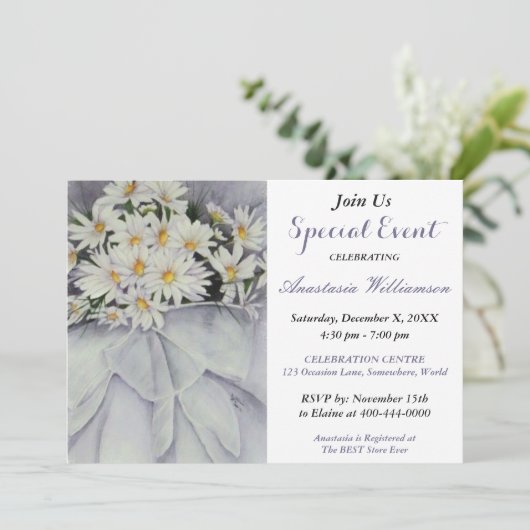 BRIDAL PARTITY EVENT INVITE KAART (Staand voorkant)