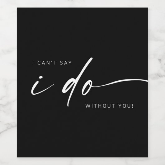 Bridal Party Aangepaste Wijnfles Etiketten (Enkel label)