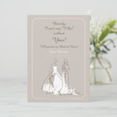 Bridal Party-aanvraagkaart Kaart (Staand voorkant)