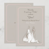 Bridal Party-aanvraagkaart Kaart (Voorkant / Achterkant)