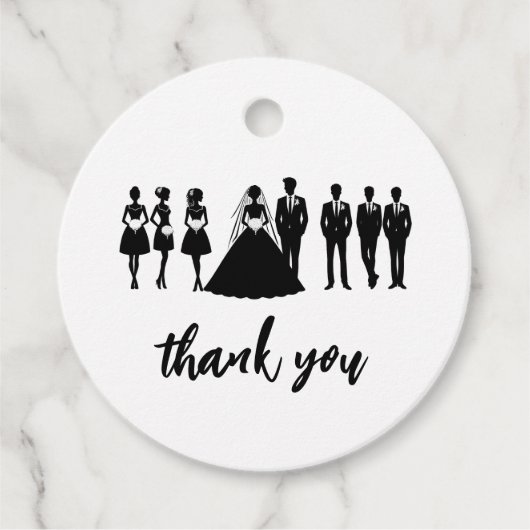 Bridal Party Bedankjes Labels (Voorkant)