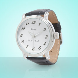 Bridal Party Best Man Groomsmen Weddenschap Horloge