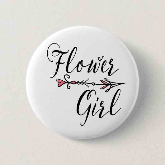 Bridal Party Bloemenmeisje Bride Tribe Arrow Ronde Button 5,7 Cm (Voorkant)