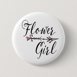 Bridal Party Bloemenmeisje Bride Tribe Arrow Ronde Button 5,7 Cm