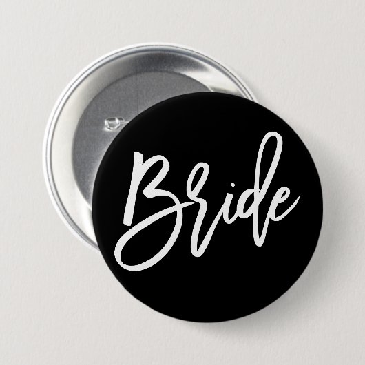 Bridal Party BRIDE Button / Pin (Voorkant /achterkant)