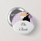 Bridal Party Bride to be Button / Pin Floral (Voorkant /achterkant)