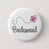 Bridal Party Bridesmaid Button (Voorkant)