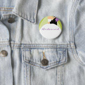 Bridal Party Bridesmaid Button / Pin (In situ)