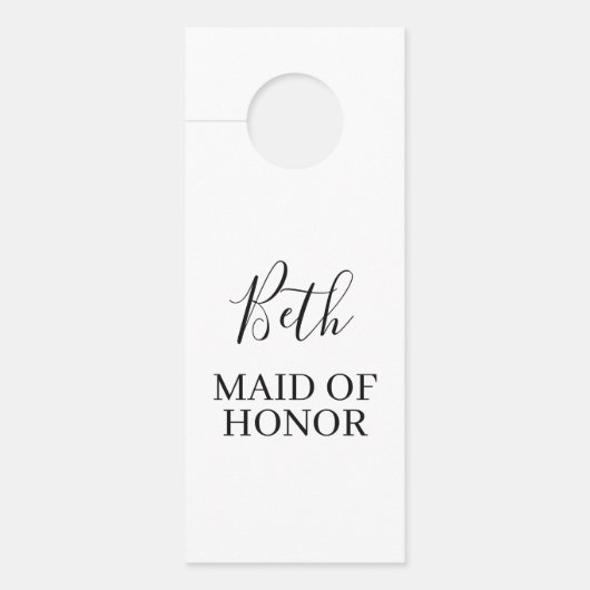 Bridal Party Bridesmaid Dress Day of Organizer Deurhanger (Voorkant)