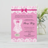 Bridal Party corset nodigt roze lingerie uit Kaart (Staand voorkant)
