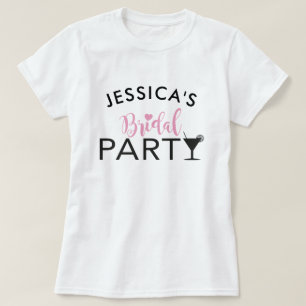 Bridal Party Custom Team Bride Cocktail topjes t-s T-shirt