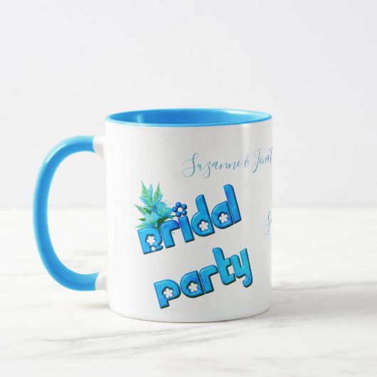 Bridal Party Cute Personalized Wedding  Mok (Links)