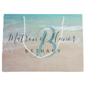 Bridal Party Dank u Monogramed Title Paper Groot Cadeauzakje (Voorkant)