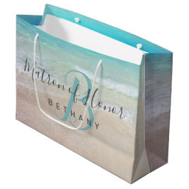 Bridal Party Dank u Monogramed Title Paper Groot Cadeauzakje