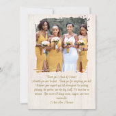 Bridal Party Fotobericht Dank u kaarten (Voorkant)