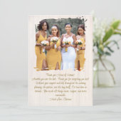 Bridal Party Fotobericht Dank u kaarten (Staand voorkant)