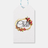 Bridal Party Gifts, I Do Crew, Sunflower, Rozen Cadeaulabel (Voorkant)
