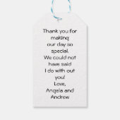 Bridal Party Gifts, I Do Crew, Sunflower, Rozen Cadeaulabel (Achterkant)