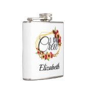 Bridal Party Gifts, I Do Crew, Sunflower, Rozen Heupfles (Rechts)