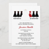 Bridal Party Gowns Wedding Shower Kaart (Voorkant / Achterkant)