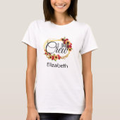 Bridal Party, I Do Crew, Sunflower, Roos, Floral T-shirt (Voorkant)