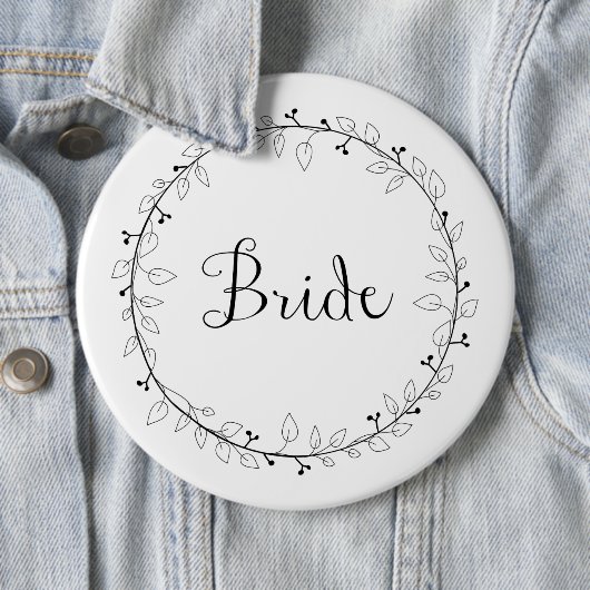 Bridal party identification bride ronde button 6,0 cm (In situ)