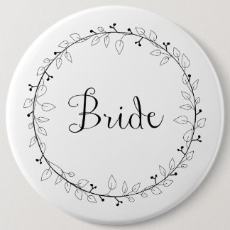 Bridal party identification bride ronde button 6,0 cm