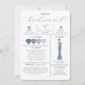 Bridal Party Info Kaart Wil jij mijn bruidsmeisje  (Voorkant)