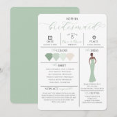 Bridal Party Info Kaart Wil jij mijn bruidsmeisje  (Voorkant / Achterkant)
