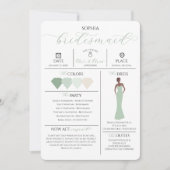 Bridal Party Info Kaart Wil jij mijn bruidsmeisje  (Voorkant)