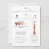 Bridal Party Info Kaart Wil jij mijn matron zijn? (Voorkant)