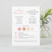 Bridal Party Maid of Honor Voorstel & Informatie (Staand voorkant)