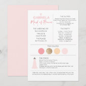 Bridal Party Maid of Honor Voorstel & Informatie (Voorkant / Achterkant)