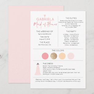 Bridal Party Maid of Honor Voorstel & Informatie