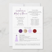 Bridal Party Maid of Honor Voorstel & Informatie (Voorkant)