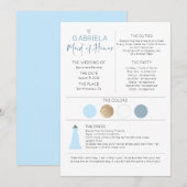 Bridal Party Maid of Honor Voorstel & Informatie (Voorkant / Achterkant)