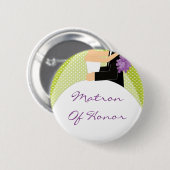 Bridal Party Matron of Honor Button / Pin (Voorkant /achterkant)