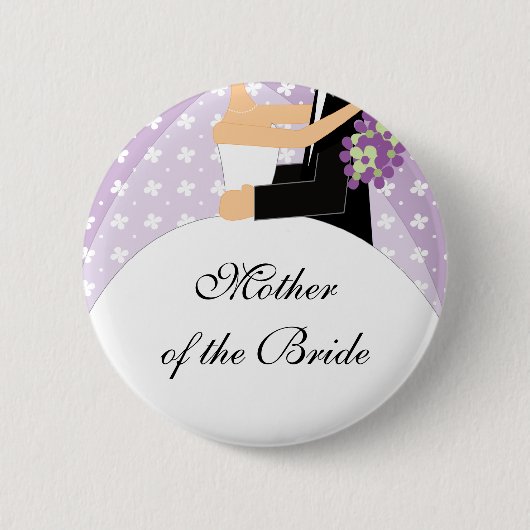 Bridal Party Moeder van de Bride Button / Pin (Voorkant)