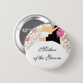 Bridal Party Moeder van de Bride Button / Pin (Voorkant /achterkant)