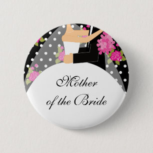 Bridal Party Moeder van de Bride Button / Pin
