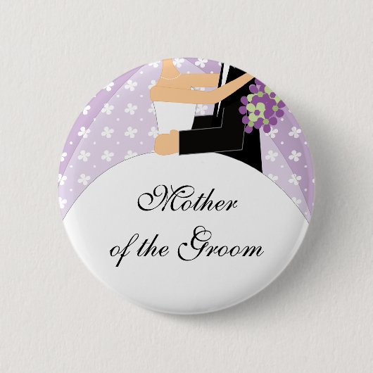 Bridal Party Moeder van de Bride Button / Pin (Voorkant)