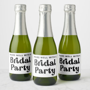 Bridal Party Mousserende Wijn Label Sparkling Wijnetiket