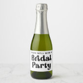 Bridal Party Mousserende Wijn Label Sparkling Wijnetiket (Voorkant)