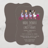Bridal Party on Bike Bridal Shower Kaart (Voorkant / Achterkant)