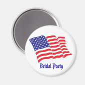 Bridal Party Patriotic Wedding Magneet (Voorkant / Achterkant)
