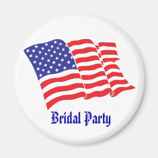 Bridal Party Patriotic Wedding Magneet
