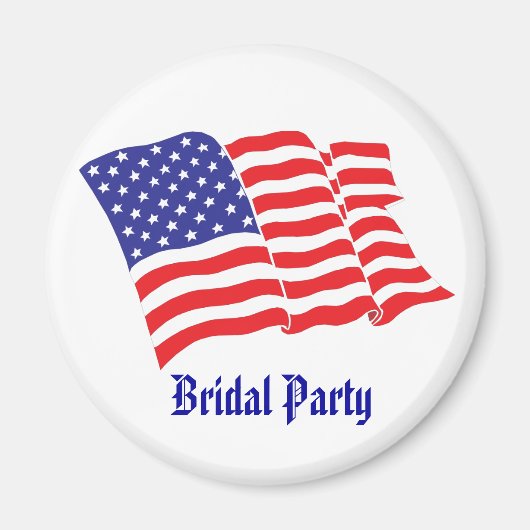 Bridal Party Patriotic Wedding Magneet (Voorkant)