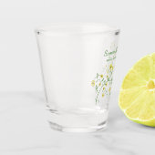 Bridal Party Personaliseert geel bloemkool Shot Glas (Links)