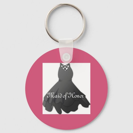 Bridal Party Sleutelhanger Roze Maid of Honor Sleu (Voorkant)