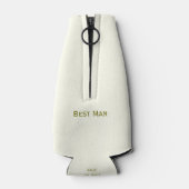 Bridal Party Tuxedo Best Man Wedding Bottle Cooler (Achterkant)